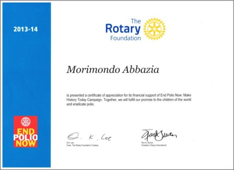 Contributo campagna END POLIO NOW 2013-2014b