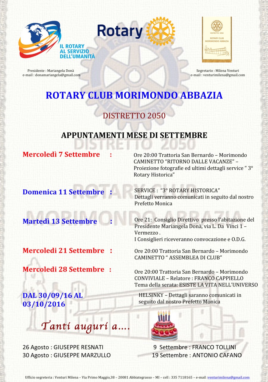 Microsoft Word - PROGRAMMA SETTEMBRE.docx